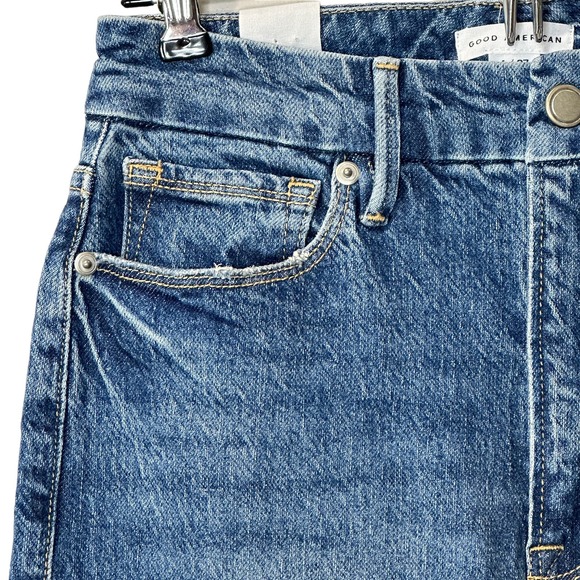 Good American Good Classic Jeans High Rise Skinnyish Fit Women’s 4/27 Blue NWT - Picture 5 of 10